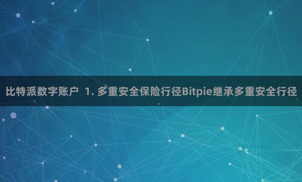 比特派数字账户 1. 多重安全保险行径Bitpie继承多重安全行径