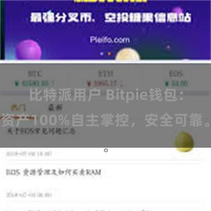 比特派用户 Bitpie钱包：资产100%自主掌控，安全可靠。