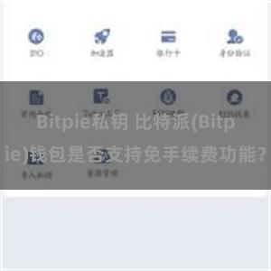 Bitpie私钥 比特派(Bitpie)钱包是否支持免手续费功能？