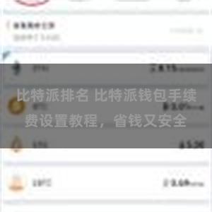 比特派排名 比特派钱包手续费设置教程，省钱又安全