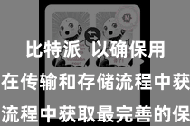 比特派 以确保用户的数据在传输和存储流程中获取最完善的保护